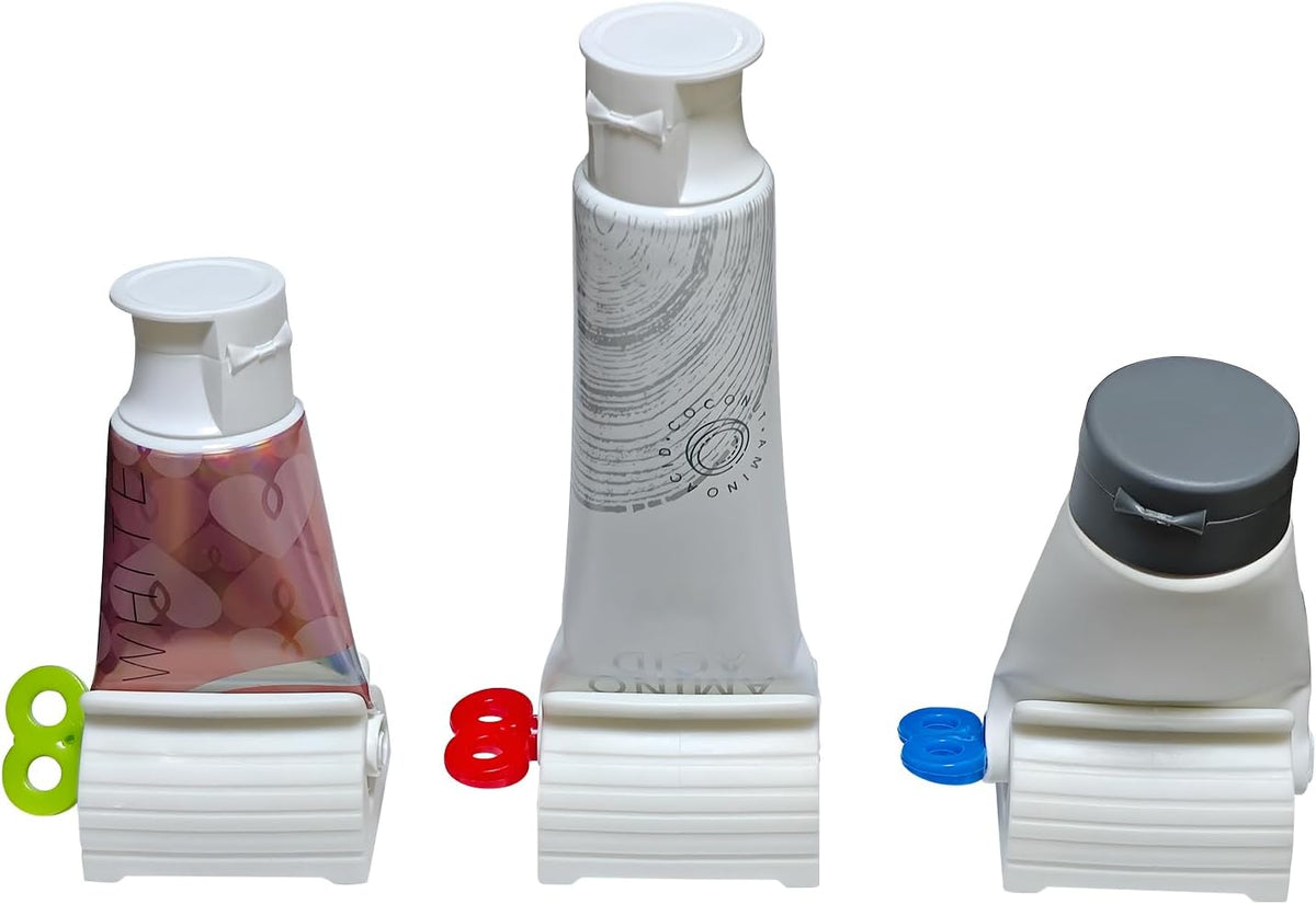 6 Pack Toothpaste Squeezer, Toothpaste Squeezer Rollers,Toothpaste Tube Squeezers Clip Holder Stand Winder